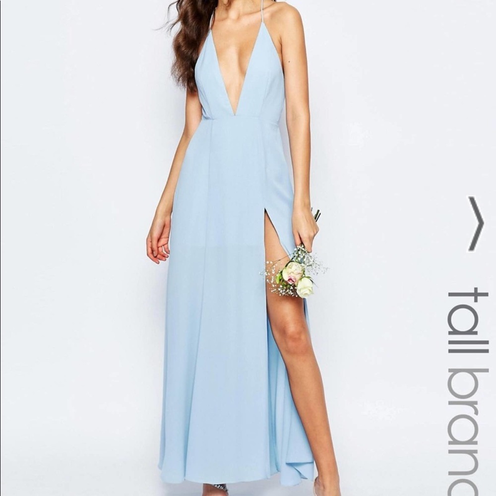 Fame And Partners Tall Cut Out Back Maxi Dress